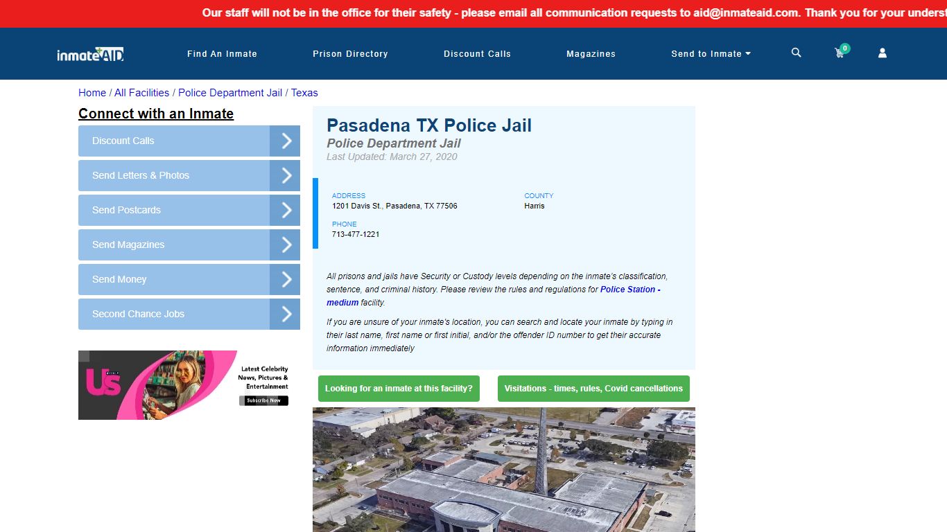 Pasadena TX Police Jail & Inmate Search - Pasadena, TX